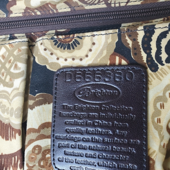 Brighton Black & Brown Pebble Leather Handbag - Picture 13 of 15